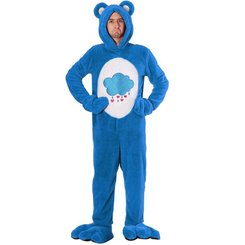 HalloweenCostumes.com Care Bears Deluxe Grumpy Bear Costume for Adults., 1 of 5