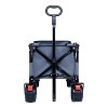 FURNIinspire Wheelbarrows And Lawn Carts Garden Cart Yard Cart, Collapsible Folding Wagon, Beach Wagon For Camping, Gray, 46.85"*22.05"*41.34" - 4 of 4