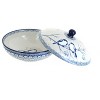 Blue Rose Polish Pottery C55 Ceramika Artystyczna Covered Bowl - 2 of 2