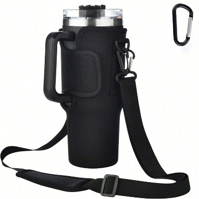 BABYYER Water Bottle Carrier Bag Fits 40 Oz Tumbler with Handle, Bottle Bag with Adjustable Shoulder Strap