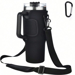 BABYYER Water Bottle Carrier Bag Fits 40 Oz Tumbler with Handle, Bottle Bag with Adjustable Shoulder Strap - 1 of 4