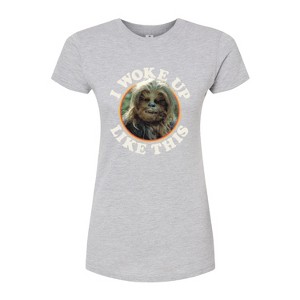 Women's - Star Wars - I Woke Up Like This Chewie Fitted Graphic T-Shirt - 1 of 2