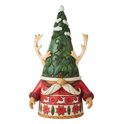 Jim Shore 6.5" Reindeer Crossing Gnome Antlers  -  Decorative Figurines