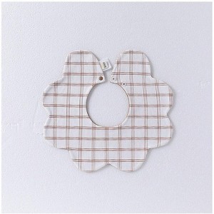 MyKids-Usa Adorable Simple Pattern Cotton Snap-on Flowers Shaped Bib - 1 of 2