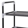 vidaXL Shoe Rack Black Metal Standard Shoe Rack Rectangular - 4 of 4