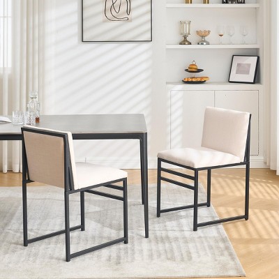 Modern Accent Chair with Metal Base, High-Resilience Foam, Minimalist Style for Office, Lounge, or Bar Area-Cuddlewood
