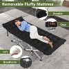 Sportneer Folding Camping Cot Black, Sleeping Cot for Adults with Carry Bag, Mattress, 1200D Layer Oxford Portable Camp Bed - 4 of 4