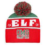 Elf The Movie Embroidered OMG Santa! Cuff Pom Christmas Adult Beanie Hat Red