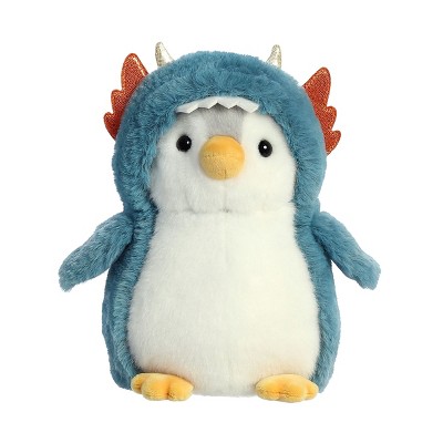 Aurora PomPom Penguin 7" Dragon Costume Blue Stuffed Animal