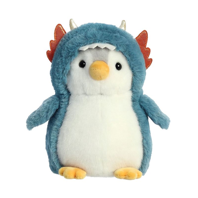Aurora PomPom Penguin 7" Dragon Costume Blue Stuffed Animal, 1 of 6