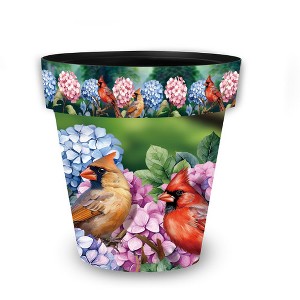 Briarwood Lane Spring Planter 11.75" x 11" x 11" Perched Cardinals Medium For Spring Planter - 1 of 4