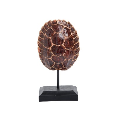 Beachcombers Resin Turtle Shell On Wood Stand