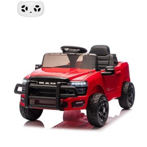 Electric Car for Kids, 12V Kids Ride On Truck w/ Remote Control, Electric Pickup Car for Toddlers & Boys Girls, LED Lights, Music, Gift - 1 of 4