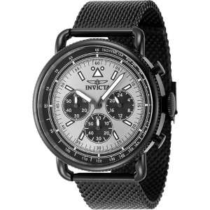 Invicta 47362 Men's Speedway Silver Dial Black Mesh Bracelet Watch - 1 of 2