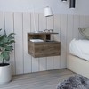 NicBex 11.6 inch Height Floating Nightstand with 1 Drawer,Modern Side Table with Open Top Shelves,Bedside Table for Bedroom,Living Room - 2 of 4