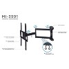 Mount-It! Full Motion TV Wall Mount | Long Arm TV Mount with 24 Inch Extension | Fits 32 to 55 Inch TVs with Up to VESA 400 x 400, 77 Lbs. Capacity - 4 of 4