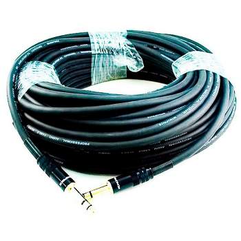 Monoprice Premier Series 1/4 Inch (TRS) Male to Male Cable Cord - 35 Feet - Black | 16AWG (Gold Plated)