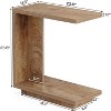 Tribesigns C-Shaped End Table with 2-Tier Storage Shelves - 3 of 4