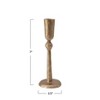 Storied Home Hand-Forged Metal Taper Holder, Antique Brass Finish - 2 of 4