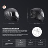 VEVOR Motorcycle Helmet, 22.4-22.8 in,Unmasked, Smart Street ABS & High Density Helmet with Bluetooth Slot & Interchangeable Lens, Black - 3 of 4