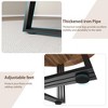 Iron and MDF Round Dining Table with Square Iron Legs - Durable, Stylish, Space-Saving, Easy to Clean, Modern Design - 4 of 4