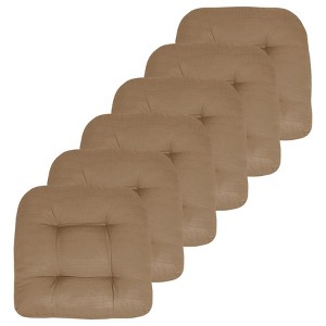 Patio Cushions Outdoor Chair Pads Thick Fiber Fill Tufted 19" x 19" by Sweet Home Collection® - 1 of 4