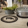 Sawyer Mill Charcoal Cow Jute Trivet 8 - 3 of 4