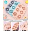 JDICTION 3-Pack Silicone Baking Mold, 6-Cavity Fluted Tube Pan for Mini Bundt Cakes, Non-Stick Heritage Bundtlette Set (Pink, Blue, Gray) - 3 of 4