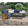 Leisure Made Mitchell 5pc Wicker Sectional in Navy Fabric - 2 of 4