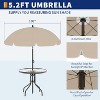 6 Pieces Outdoor Dining Set With Umbrella, Patio Table and 4 Folding Chairs With Umbrella, Garden Patio Furniture Set With Umbrellas, for Patio - 2 of 4