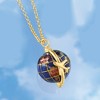 Ross-Simons Italian Multi-Gemstone World Travel Globe Necklace in 18kt Gold Over Sterling - 4 of 4