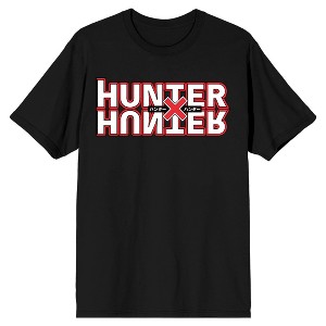 Hunter X Hunter Anime Cartoon Title Logo  Black Graphic Tee - 1 of 3