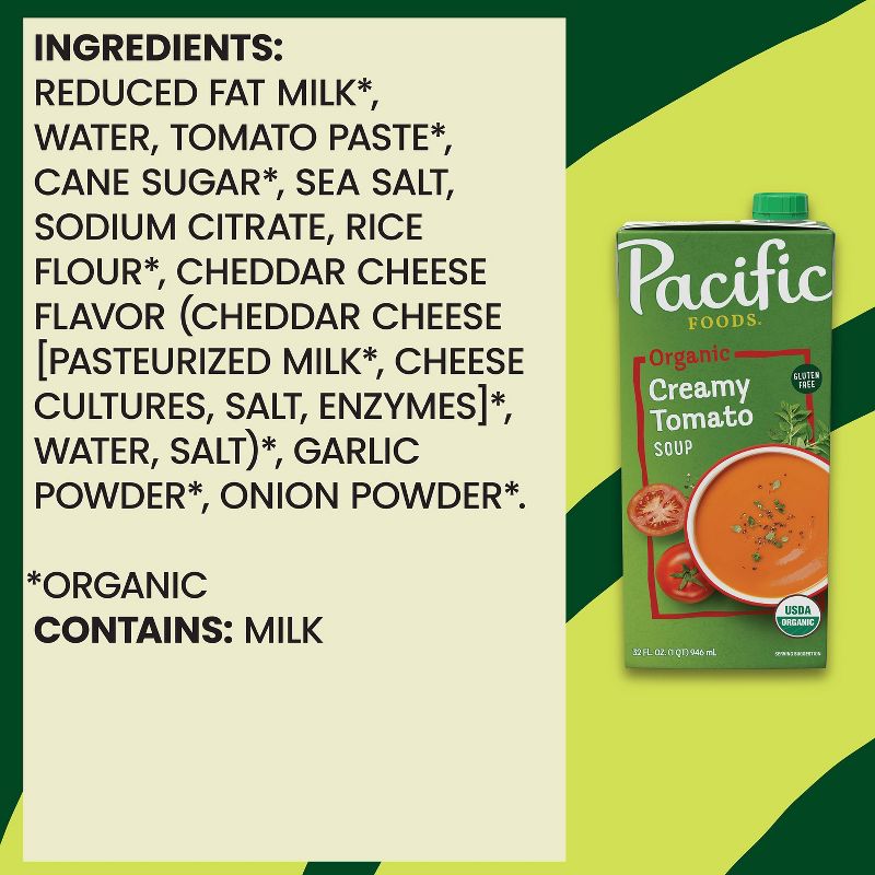 Pacific Foods Organic Gluten Free Creamy Tomato Soup - 32oz, 4 of 13