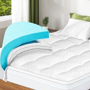 Aghana Digitals Dual Layer 3 Inch Queen Memory Foam Mattress Topper with Cooling Gel - 1 of 4