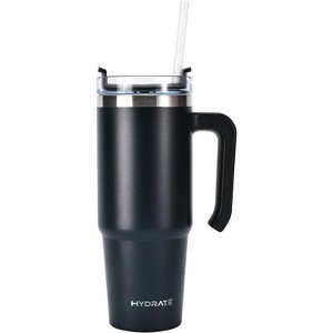 HYDRATE Bottles 30 Oz Travel Tumbler with Handle - Black - 1 of 3