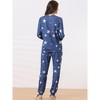 cheibear Women's Star Long Sleeve Printed Lounge Set Sweatshirt Jogger Pants 2 Pcs Pajama Sets - 3 of 4