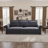 Okak 93.7" King Pull Out Sofa Bed, Velvet 3-in-1 Loveseat Bed, Convertible Sleeper Sofa with Nailhead Trim & Rolled Arm for Living Room,Bedroom, Gray - 2 of 4