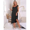 INSPIRE CHIC Women's Cotton Soft Long Sleeveless Chemise Sleepwear - 3 of 4