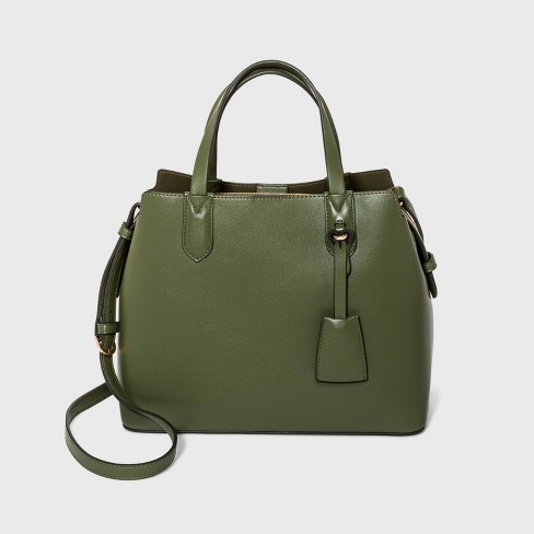 Green hotsell satchel purse