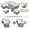 CAVINAS Outdoor Sofa Set, Rattan Outdoor Patio Furniture Set with Retractable Side Table, Modern Patio Conversation Sets for Garden - 4 of 4