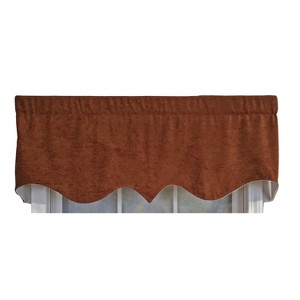 RLF Home 3" Rod Pocket High Quality Fabric Vintage Regal Valance for Windows 50" x 17" Watermelon - 1 of 4