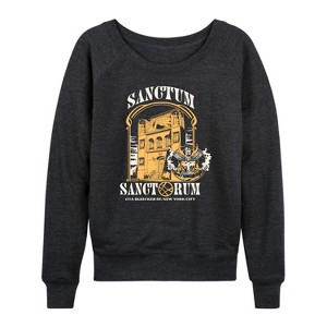 Women's - Marvel - Dr. Strange Sanctum Sanctorum Lightweight French Terry Wide Neck Long Sleeve Graphic Shirt - 1 of 4