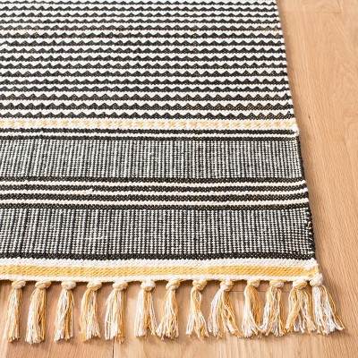 Montauk Gold and Multicolor Handwoven Cotton Rug 3x5 Feet