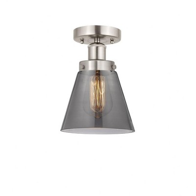 Cone - 1 Light Semi-Flush Mount In Industrial Style-8.25 Inches Tall and 6.5 Inches Wide