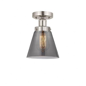 Cone - 1 Light Semi-Flush Mount In Industrial Style-8.25 Inches Tall and 6.5 Inches Wide - 1 of 1