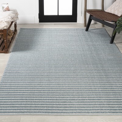 JONATHAN Y Aarhus High-Low Minimalist Scandi Striped Indoor/Outdoor Area Rug