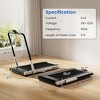 Superfit 3-in-1 Folding Treadmill with Smart Apps Remote Control LED Display and Speakers Blue/Silver - 3 of 4
