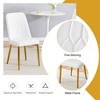 Modern dining chairs, equipped with PU artificial leather backrest cushions and metal legs, suitable for restaurants, kitchens, and bedrooms - 4 of 4