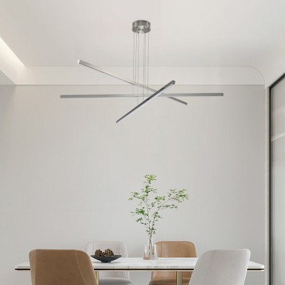 VYNXARIA 48-Inch Modern Geometric 3-Arm Chandelier ¨C Adjustable Pendant Lighting for Home & Office