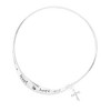 Dicksons Circle of Faith Trust Hope Belief Petal Cross Charm Women's One Size Silver Plated Stainless Steel Everyday Mobius Twist Bangle Bracelet in - 2 of 4